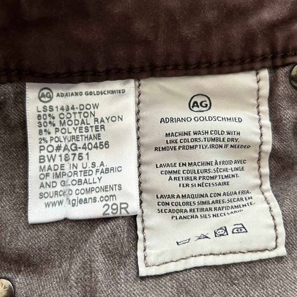 Adriano Goldschmied Women The Prima Cigarette Denim Jeans Skinny Brown Size 29R - Picture 7 of 8